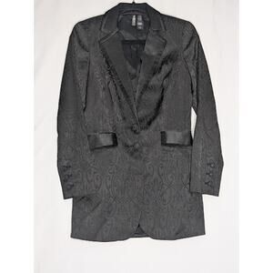 BISOU BISOU Womens Small black two-toned print blazer Goth SteamPunk Vampirica